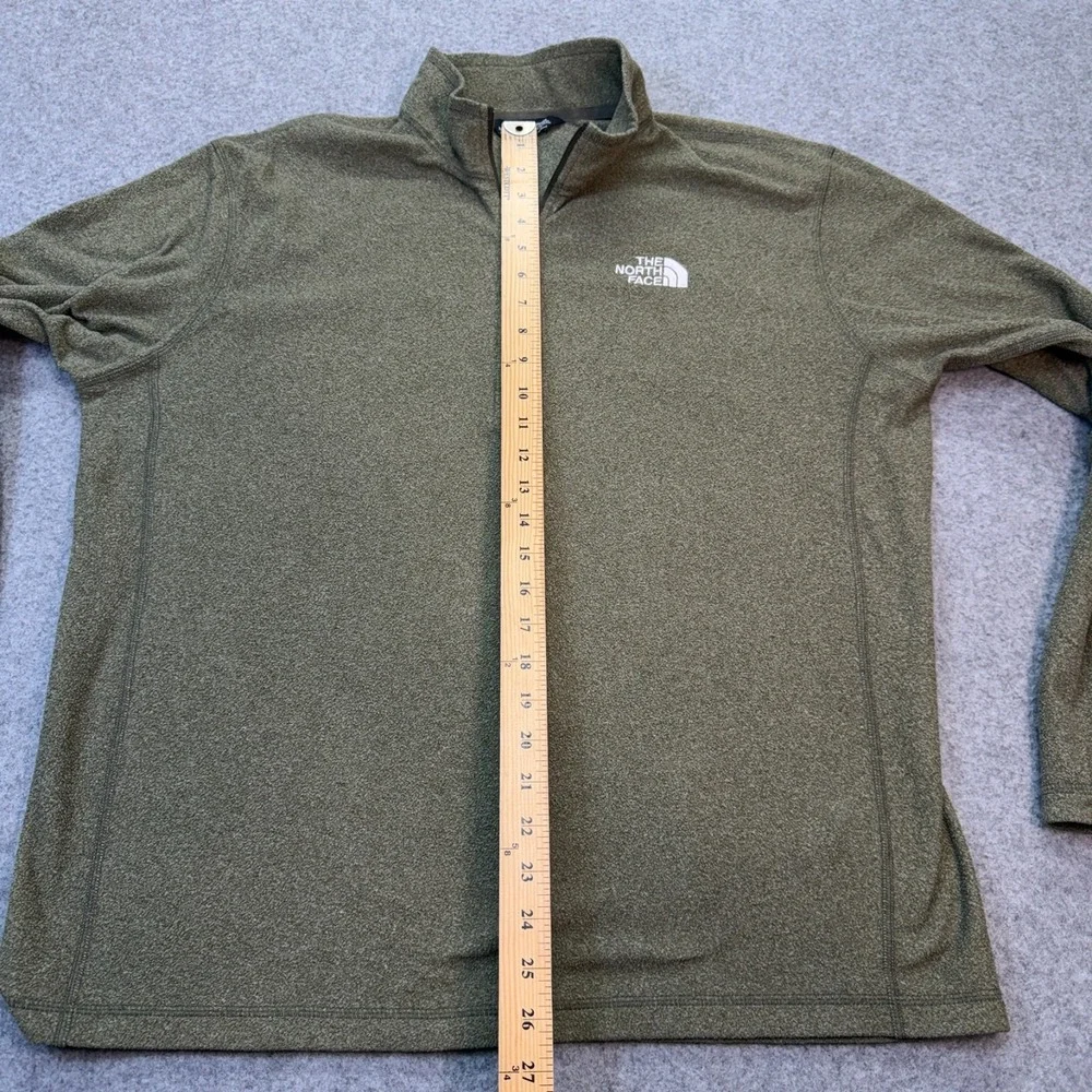 The North Face 1/4 Zip Fleece Pullover Men's Large Green Lightweight Sweater‎